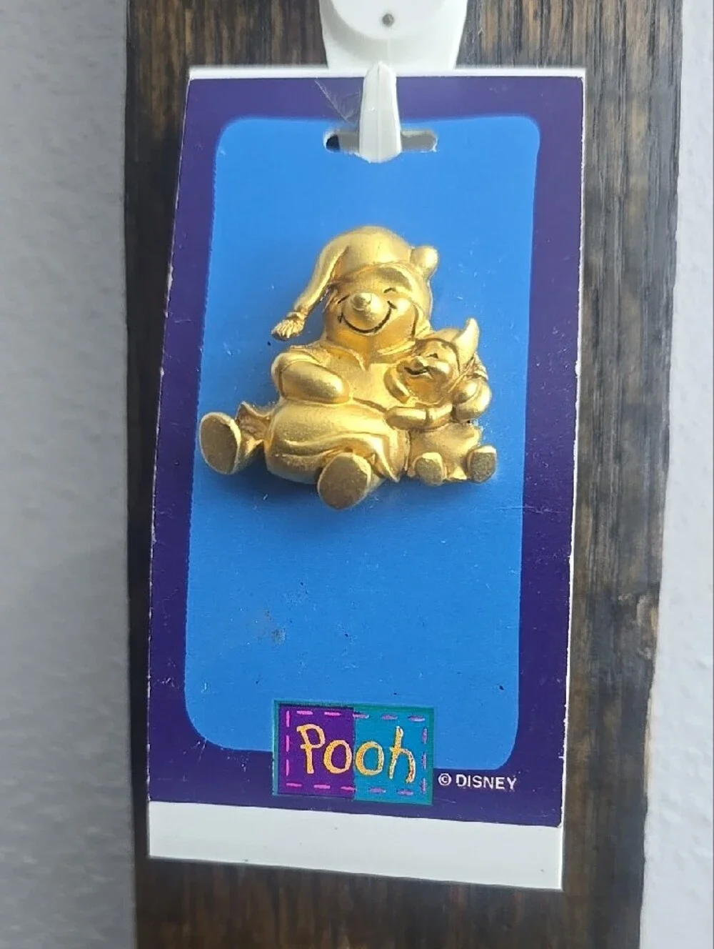 Disney Winnie the Pooh Keychain Photo Frame with Gold Charms - Yellow & Gold